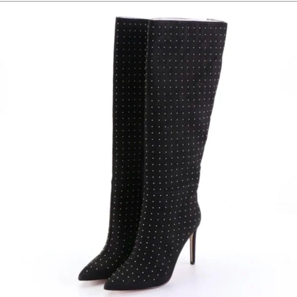 Guess Black Studded Heeled Boots